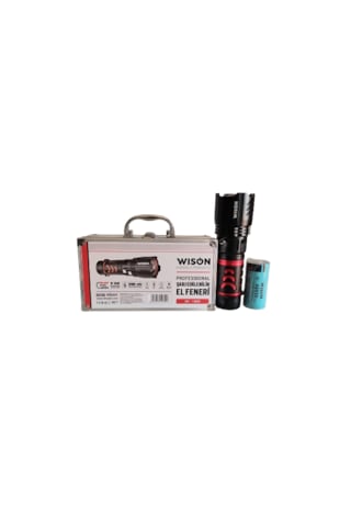 Ws-14800 80 Wat 8000 Lümen 10 Saat Çalışan Profosyonel El Feneri Yeni Ürün Siyah