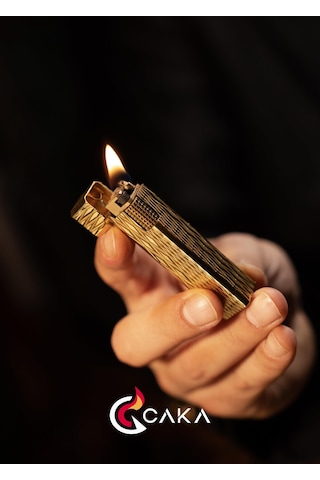 Caka Lighter Petra Titan Gold Benzinli Çakmak - Ckl-068