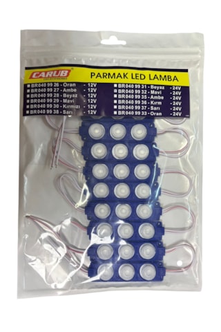 Parmak Lamba Camlı Mavi 24v 10'lu Br 040 99 32