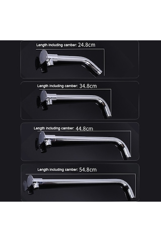 Taban Üst Sprey Çubuk Duş Tüpü Paslanmaz Çelik Duş Çıkış Borusu Dirsek, Boyut:29.5cm Diğer