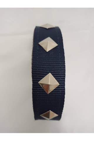 Kozaklı 10466 Süslü Köpek Tasması Lacivert 70 x 4 CM Lacivert