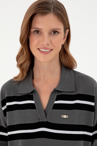 U.S. Polo Assn. Kadın Antrasit Polo Yaka Kazak 50297089-VR006