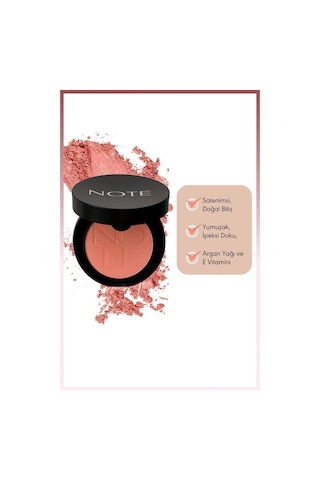 Note Cosmetique Luminous Silk Compact Blusher Toz Allık - 01 Pinky Beach