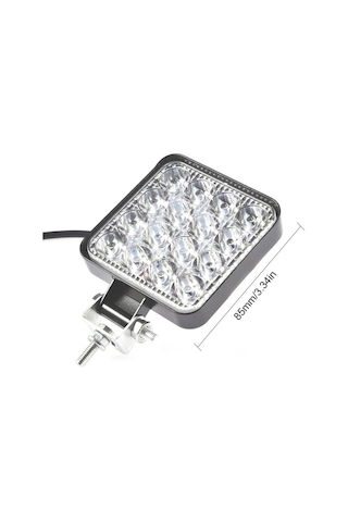 16 Led 48W Off Road Sis Farı Lambası Kare Gemi Tekne Slim 12V (271470663)