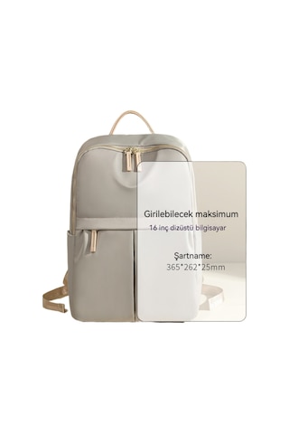 Relaxed Rahat İşe Gidip Geliş Çok Fonksiyonlu Sırt Çantası Kadın 16 İnç Bilgisayar Sırt Çantası Çok Yönlü Basit Büyük Kapasiteli Seyahat Çantası-açık Gri Açık Gri