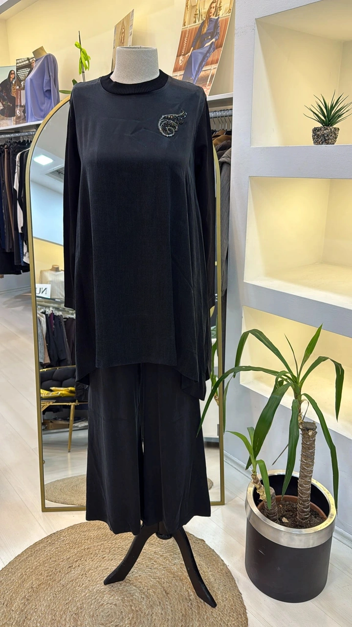 Nuss 1033 Cupra İpek Takım - Siyah Siyah