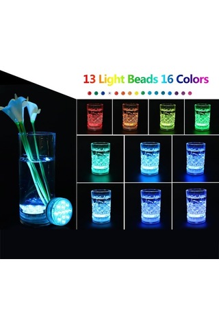 Trendooze Yüzme Yeni Uzaktan Tipi Su Stil Kupası Kumandalı Işığı Işığı Işığı Havuzu Emme Denizaltı Boncuğu Ampul Altı Akvaryum 13 At