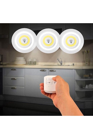 Enfago Led Light With Remote Control Set Of 3 Kablosuz Pilli Lamb Çok Renkli