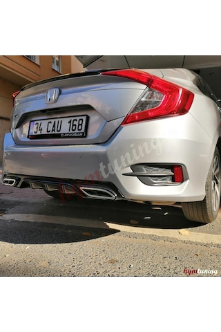 Honda Civic Fc5 Amg Tip Difüzör, Piano Black Boyalı, Parlak Siyah