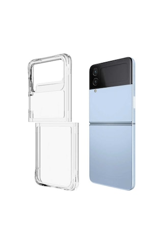 Galaxy Z Flip 4 Kilif Zore Vonn Seffaf Sert Silikon Kilif 559771673