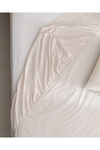 Madame Coco Manon Çift Kişilik %100 Pamuk Ranforce Lastikli Çarşaf - Taş Taş