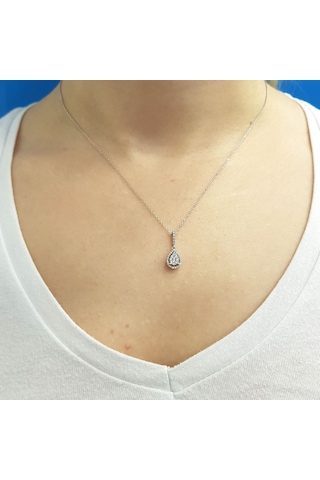 Lova Pırlanta Taşlı Damla Kolye - 2010025