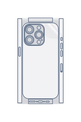 İphone 15 Pro Uyumlu Fullbody Arka Kaplama Hidrojel Koruyucu Film
