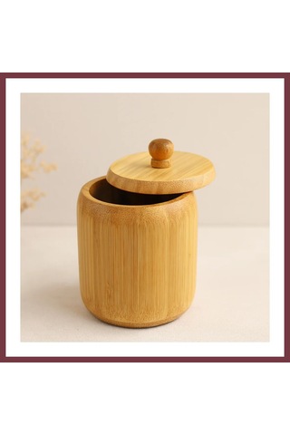 Storeşahin Ahşap Bambu Kapaklı Şekerlik 9 Cm Shn0720