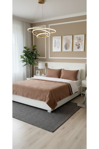 Bellisima Çift Kişilik Yatak Örtüsü Commoncer Kahve Diğer