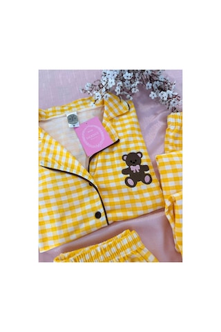 Mh Moony Homewears Buttercup Bear Sarı 3'lü Yumuşacık Pijama Sarı