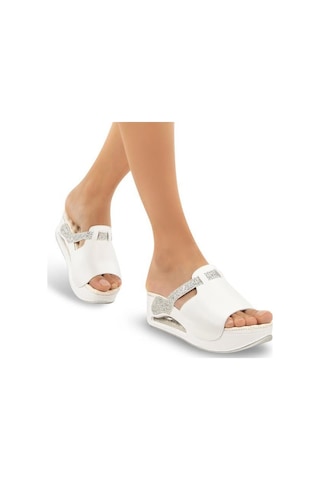 Muya Libra Air Max Anatomik Taban Kadın Terlik Beyaz 36-40 001