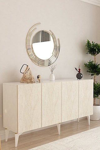 Ka1525bt Lipa Konsol Ve Tv Sehpası Beyaz-traverten 150cm