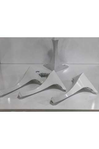 4'lü Lükens 28 Cm Dekoratif Sehpa Puf Komidin Ayağı - Masa Ayakları - 28 Cm Diğer