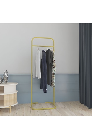 Metallica Concept Butik Dik Tekli Gold Konfeksiyon Askısı Ayaklı Askılık Elbise Askılığı Altın
