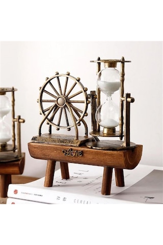 Kişiye Özel Dekoratif Dönme Dolap Kum Saati