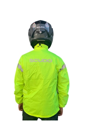 Scudo Peru Sarı Üst Motosiklet Yağmurluğu Xl