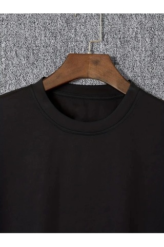 Barlashive Erkek Tişört Trıed To Warn You. Baskılı Bisiklet Yaka T-shirt - Siyah Çok Renkli