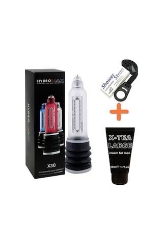 Hızlı Express Bathmate Hydromax X30 Kemerli Penis Pompası + 50 Ml Penis Kremi