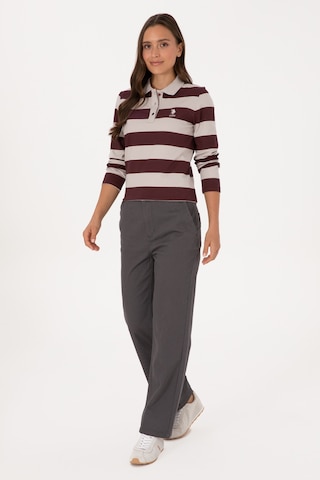 U.S. Polo Assn. Kadın Antrasit Straight Fit Kanvas Pantolon 50316895-VR006