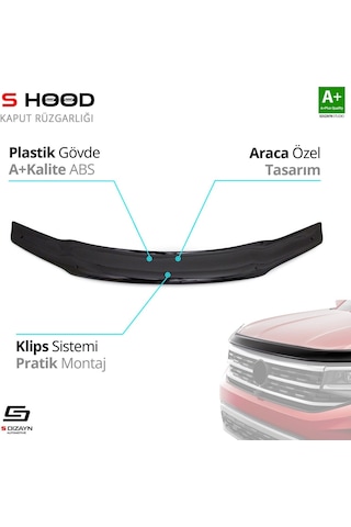 S-dizayn Fiat Albea Abs Plastik Kaput Rüzgarlığı 2005-2012 A+kalite