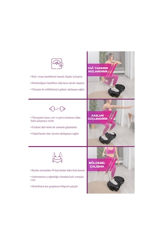 Relax Fit Titreşimli Egzersiz Fitness Aleti Slim 2d Vibration Plate Siyah