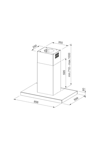 Franke Mythos FCR 925 I TC BK XS Ada Tipi 90 CM Davlumbaz