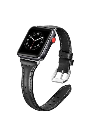 Watch 42mm Uyumlu Krd-28 Deri Mkst Kordon-siyah