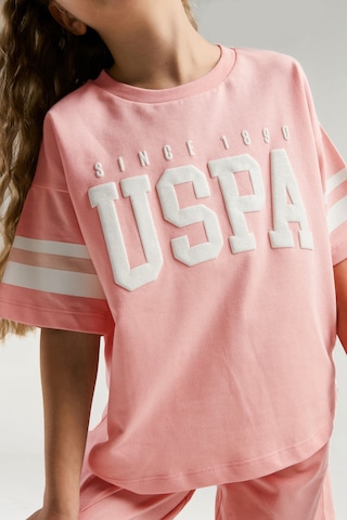 U.S. Polo Assn. U.s. Polo Assn. Kız Çocuk Pembe Bermuda Takım Us2091-c-v6