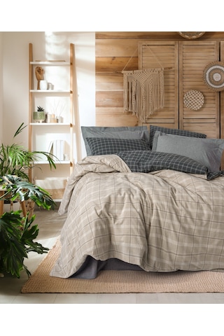 Cotton Box Warm Flanel Tek Kişilik Nevresim Takımı Siiras Gri