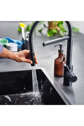 Ikea Sallsjön Eviye Bataryası, Siyah, Spreyli Ve Spiralli