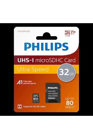 Phılıps 32gb Mıcro Sdxc 80 Mb/s C10 Fm32mp45b/00