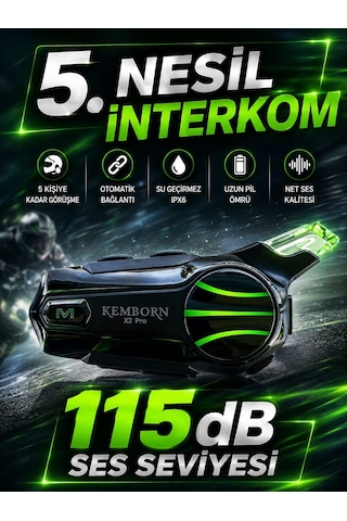Motosiklet Kask Kulaklık 1 Adet 2 Kişilik İnterkom Seti