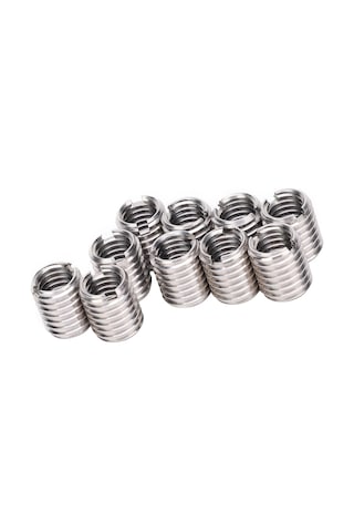 Samdoo 10 Adet Paslanmaz Çelik Vida Düzeltme Halka, M8x1.25 İç/m10x1.5 Dış Dişli, Uçak-araba-makine Ticareti İçin Dişli Tamiri Aracı