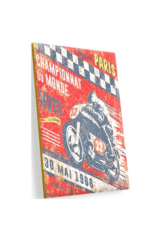 Cakasepetim 30 Mayıs 1966 Motor Yarışı Görseli Ahşap Mdf Tablo
