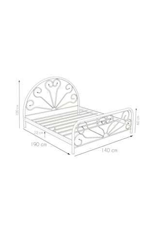Metalia Gm 303 Baby Beyaz Çift Kişilik Metal Karyola 140X190