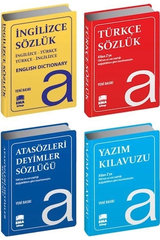 Türkçe-İngilizce Atasözleri ve Yazım Kılavuzu Sözlük Seti - Ema Kitap Türkçe-İngilizce Atasözleri ve Yazım Kılavuzu Sözlük Seti - Ema Kitap