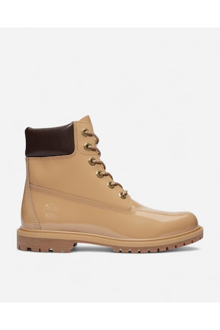 Timberland Timberland Premium 6 Inch Lace Up Waterp Kadın Wheat Patent Leather Bot Tb0a43f8en01 Bej