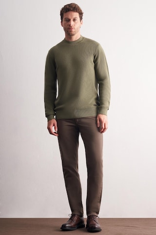 İmza Açık Yeşil Yarım Balıkçı Yaka Uzun Kol Cepsiz Comfort Fit Casual Pamuklu Triko Kazak 1012255203 Açık Yeşil