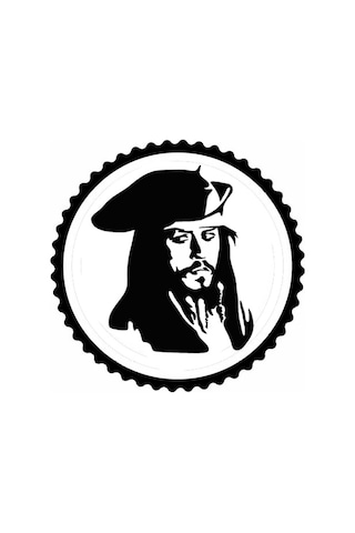 Jack Sparrow Tasarım Sticker 30 X 30 Cm