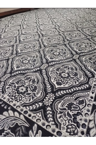 Savan Dokuma Halı Örtüsü 6m² 200 300cm Kale Siyah