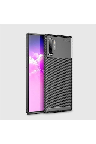 Samsung Uyumlu Galaxy Note 10 Plus Kılıf Zore Negro Silikon Kapak-Siyah