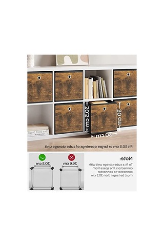 Düzenleme Kutuları, 6'lı Set İle Katlanır Kumaş Tasarım Ve Vintage Görünüm