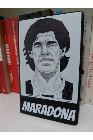 Tarihsiz Siyah Ajanda / Defter - Maradona Kapaklı