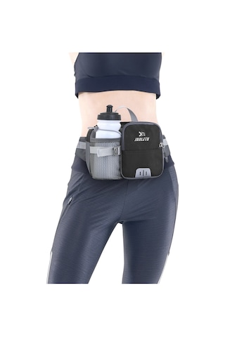 Junletu- Su Şişesi Bölmeli Bel Çantası Y19825b Siyah